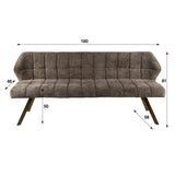 Esszimmer-Sofagitter aus taupebraunem Chenille