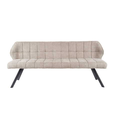 Esszimmerbank Lino Bouclé Stoff Sand 180 cm Kariert 
