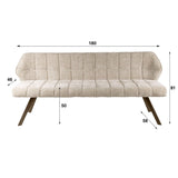 Esszimmersofa Grid Chenille Sandbraun