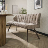 Esszimmerbank Gitter Chenille Braun
