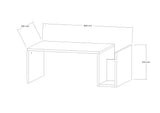 Rechteckiger Travertintisch Mebo - Mit Bücherhalter - 87x50 cm 