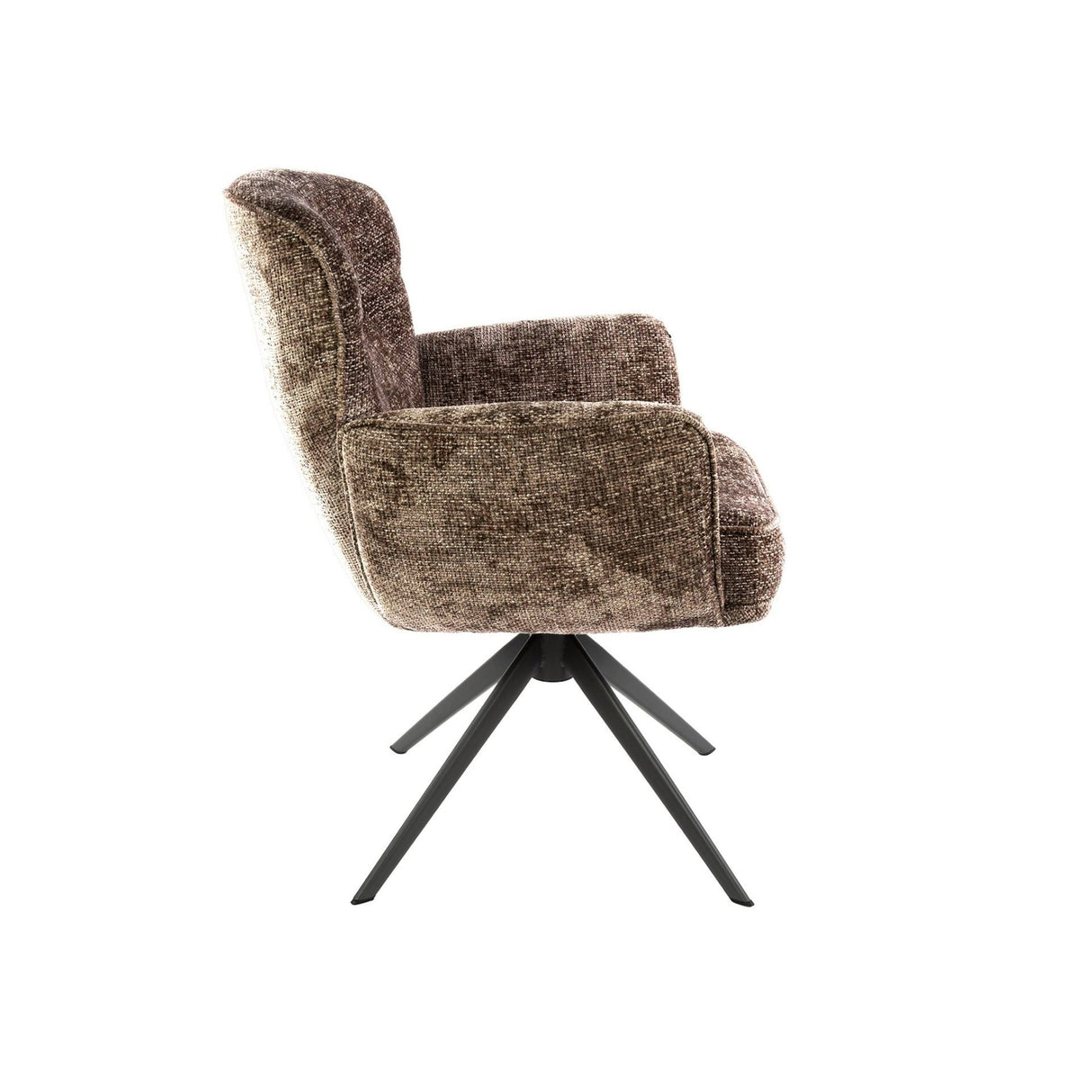 Set aus 2 drehbaren Esszimmerstühlen Milano Hoven in Champagner 