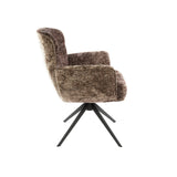 Set aus 2 drehbaren Esszimmerstühlen Milano Hoven in Champagner 