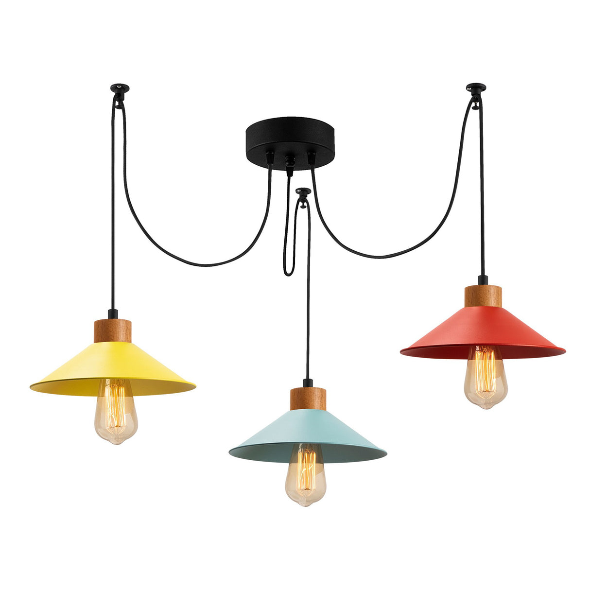 Hanglamp Multicolor 3-lichts Metaal Virtu