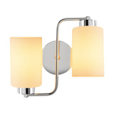 2-lichts Wandlamp Zilver Glas Oasis