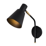 Wandlamp Zwart Goud Metaal Crimson