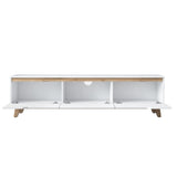 TV -Möbel Osiris White Light Walnut Melamin 180x48.6x35 cm