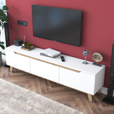 TV -Möbel Osiris White Light Walnut Melamin 180x48.6x35 cm