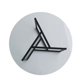 Runder Glastisch 75 cm - Schwarzes Metallgestell 