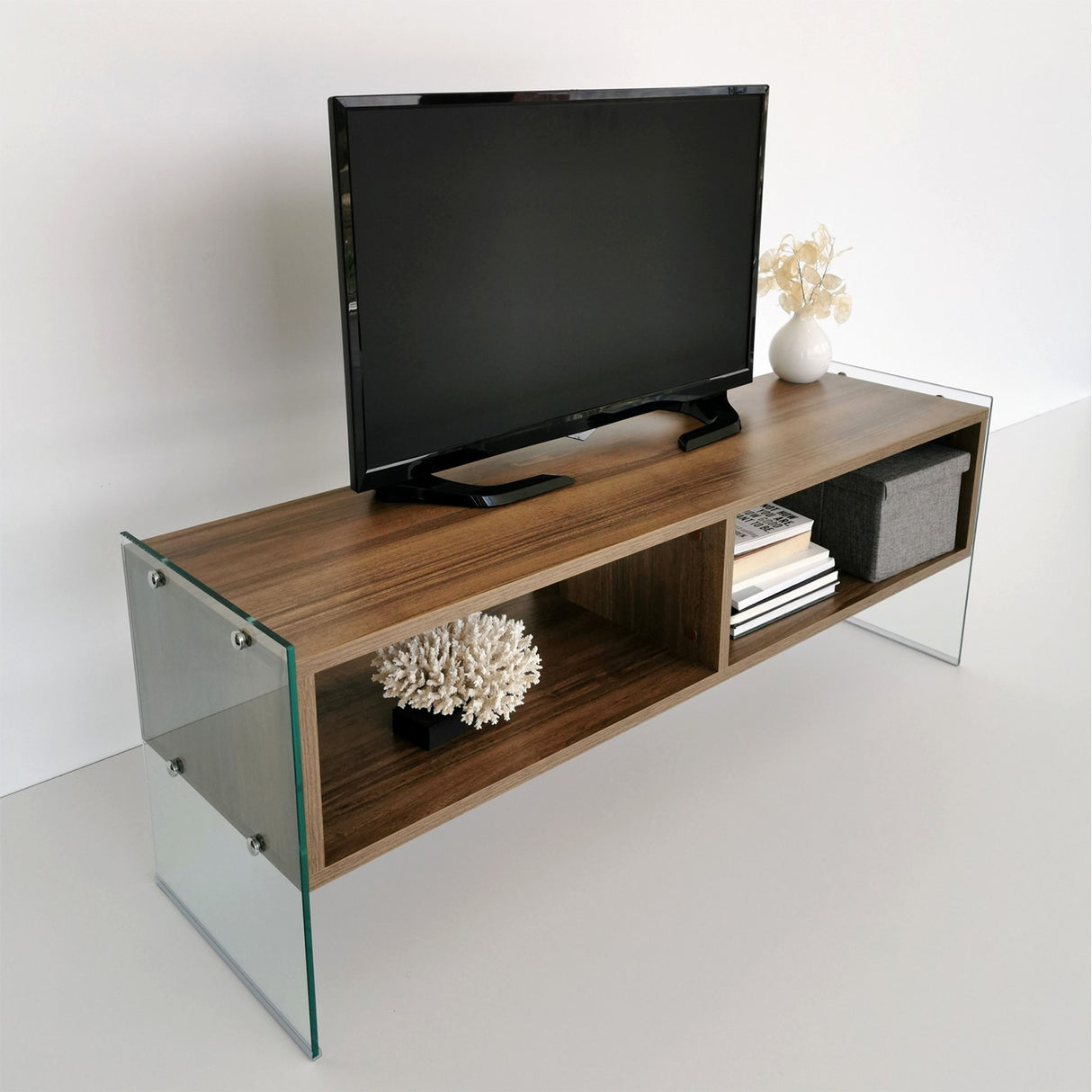 TV -Möbel Echo Walnut Melamin 120x45x35 cm