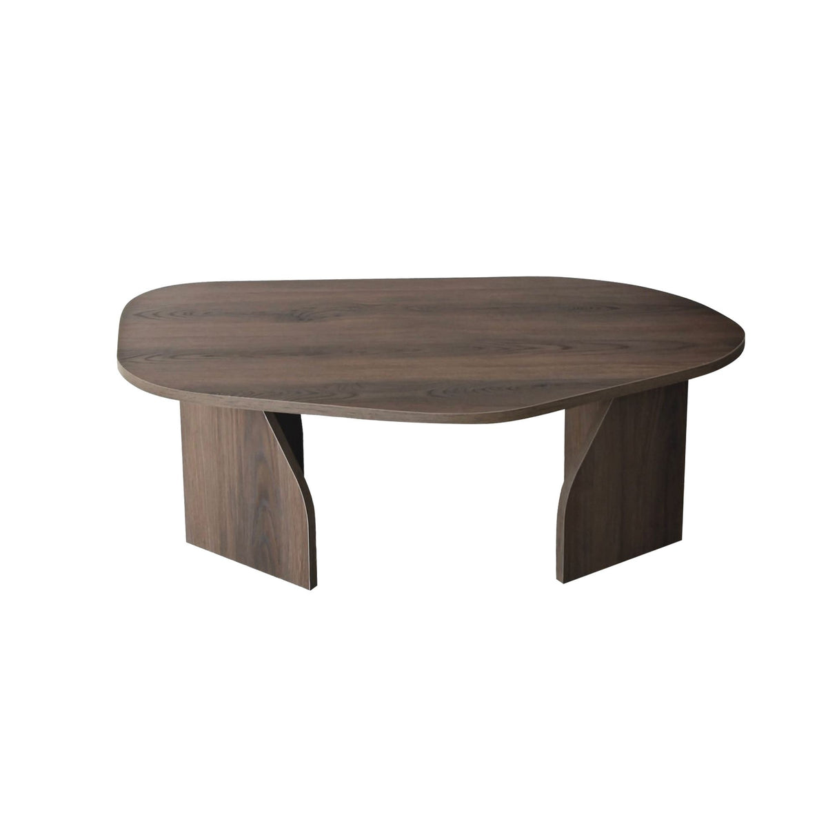 Organischer Couchtisch Walnuss Melamin Regal - 105x65 cm 