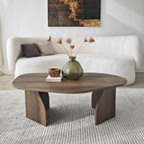 Organischer Couchtisch Walnuss Melamin Regal - 105x65 cm 