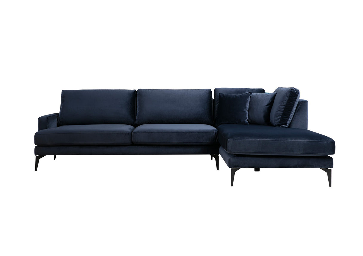 Ecksofa rechts Papira Marineblau