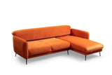 Ecksofa mit Schlaffunktion rechts Sevilla Orange