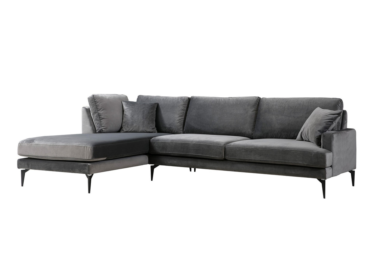 Ecksofa links Papira Anthrazit