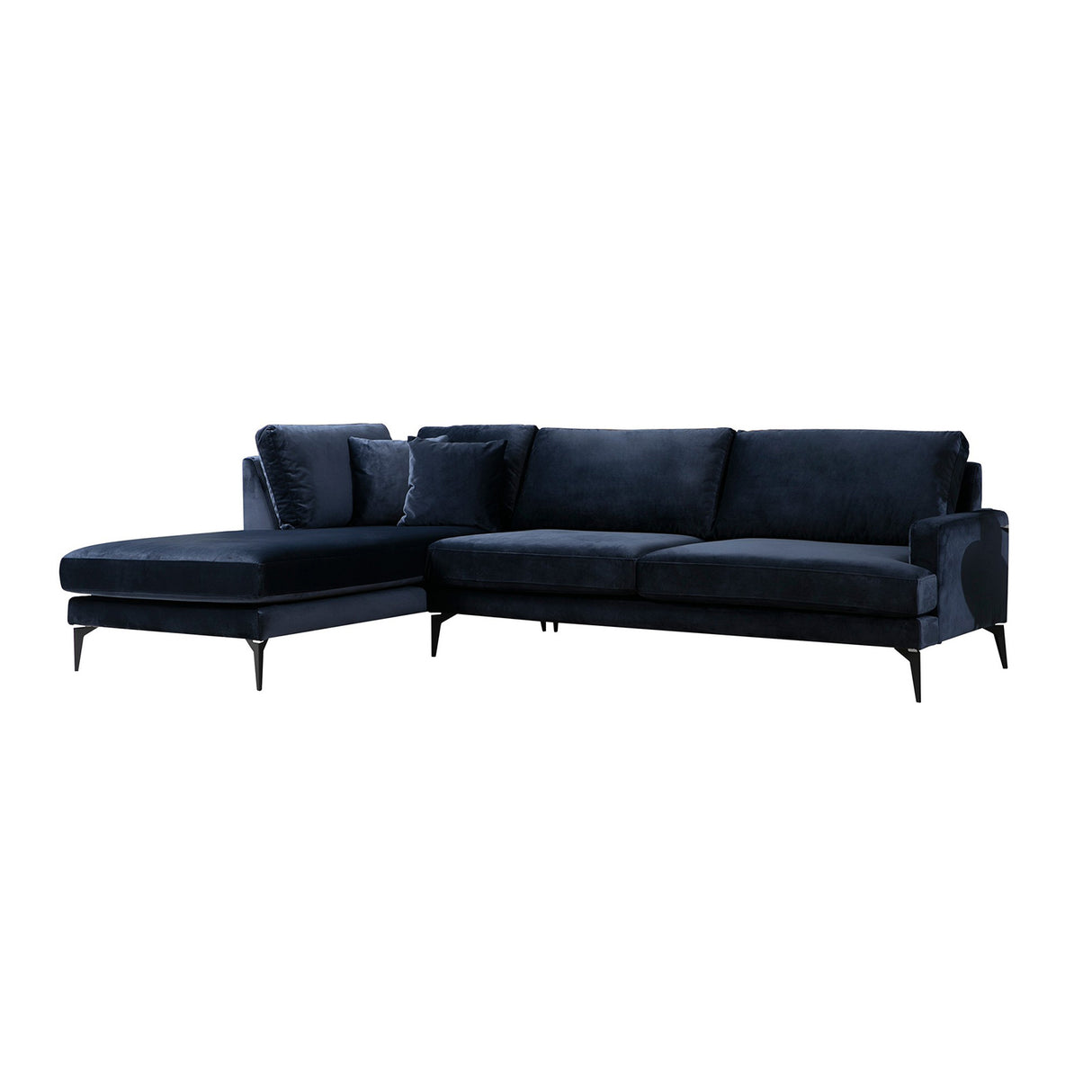 Ecksofa links Papira Marineblau