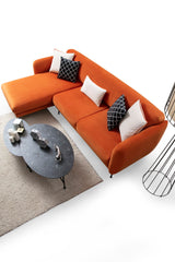 Ecksofa mit Schlaffunktion Links Sevilla Orange