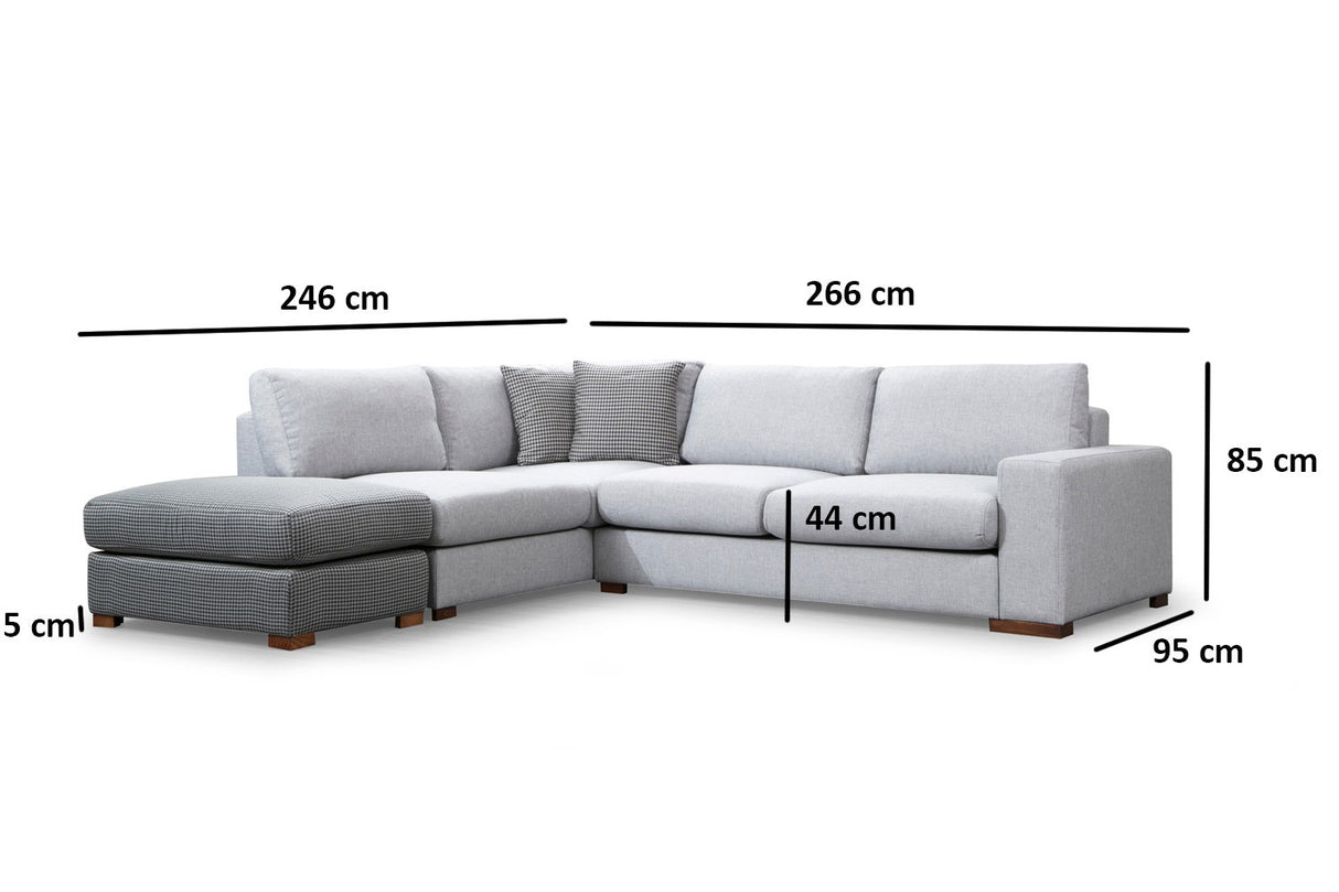 Ecksofa Loop Grau
 Hellgrau