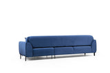 Ecksofa mit Schlaffunktion Rechtes Bild Marineblau