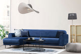 Ecksofa mit Schlaffunktion Linkes Bild Marineblau