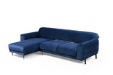 Ecksofa mit Schlaffunktion Linkes Bild Marineblau