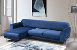 Ecksofa mit Schlaffunktion Linkes Bild Marineblau