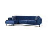 Ecksofa mit Schlaffunktion Linkes Bild Marineblau