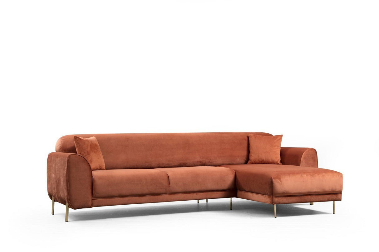 Ecksofa mit Schlaffunktion Rechtes Bild Cinnamon