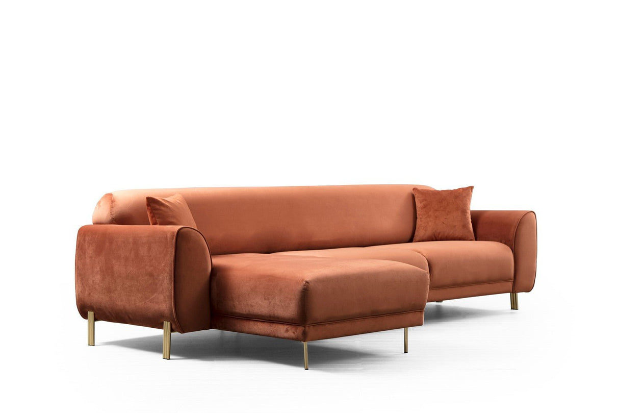 Ecksofa mit Schlaffunktion Linkes Bild Cinnamon