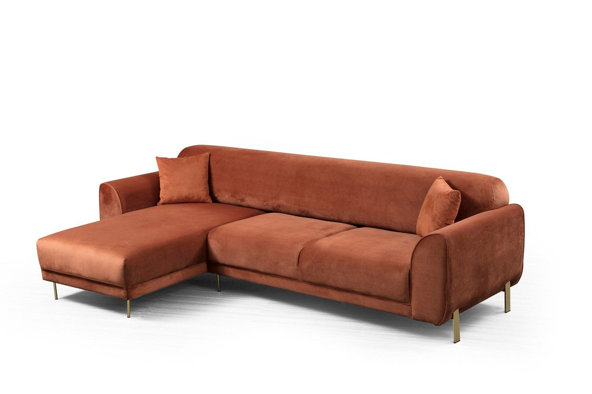 Ecksofa mit Schlaffunktion Linkes Bild Cinnamon