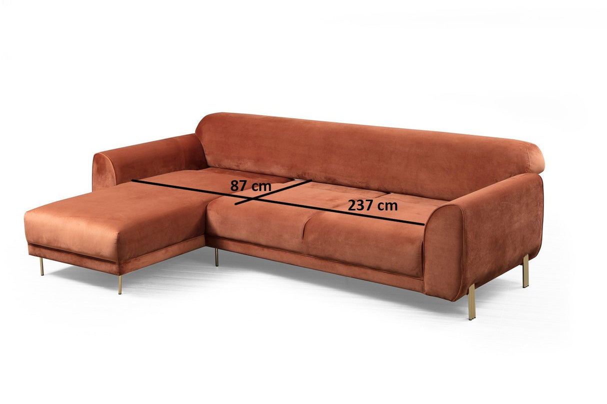 Ecksofa mit Schlaffunktion Linkes Bild Cinnamon