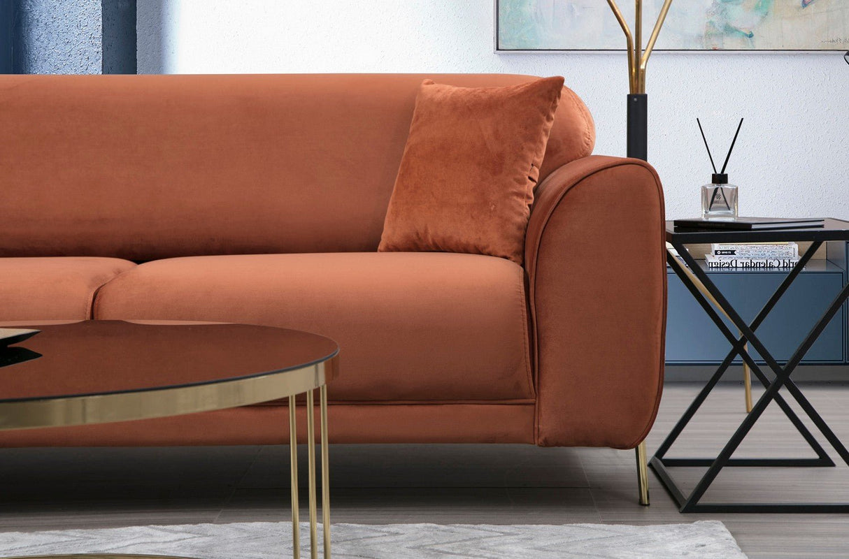 Ecksofa mit Schlaffunktion Linkes Bild Cinnamon