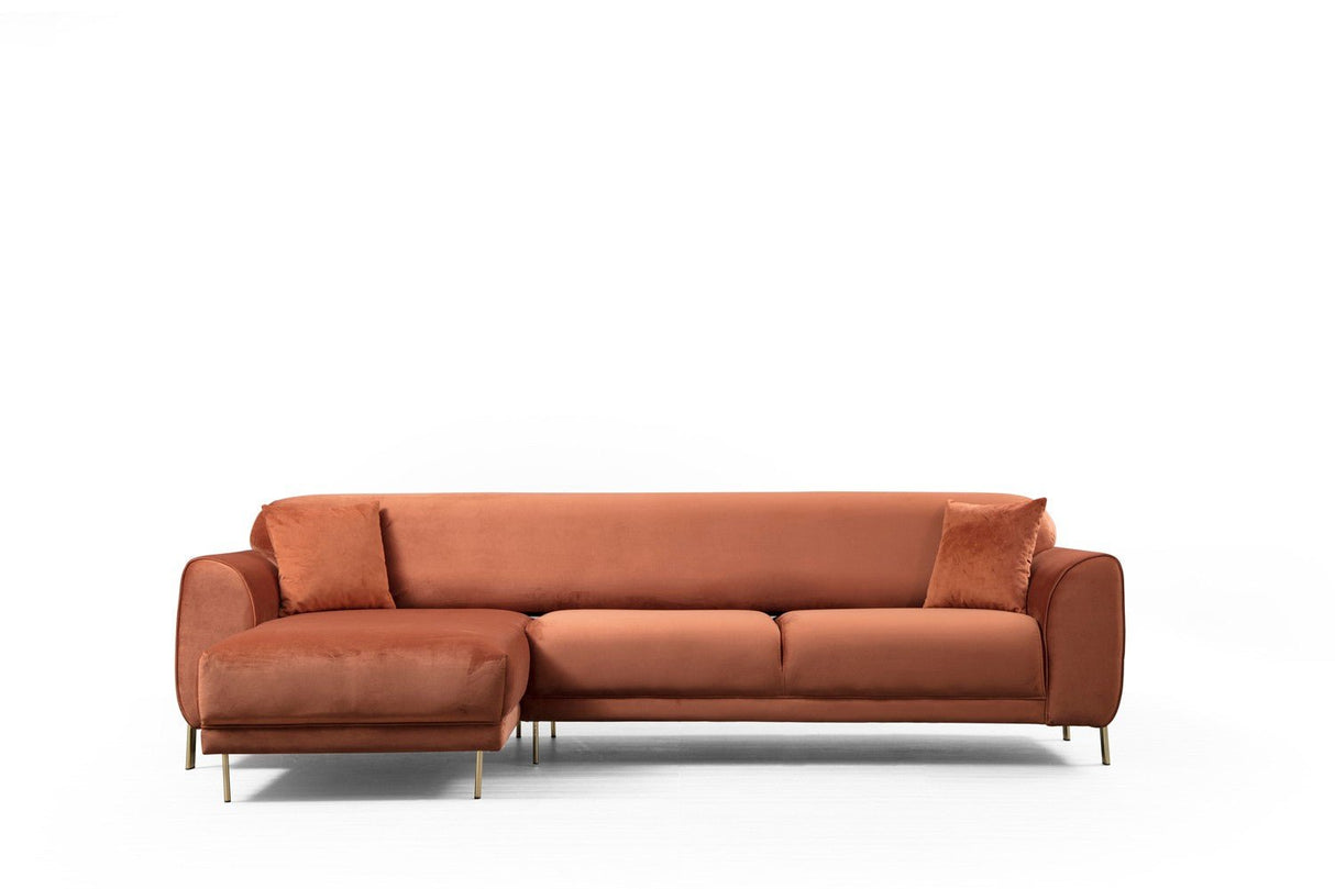 Ecksofa mit Schlaffunktion Linkes Bild Cinnamon