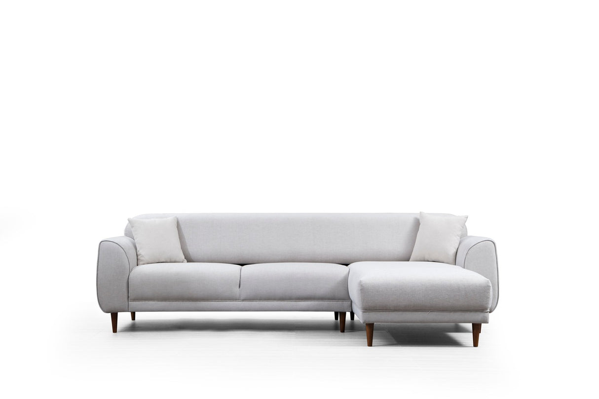 Ecksofa mit Schlaffunktion Rechtes Bild Beige