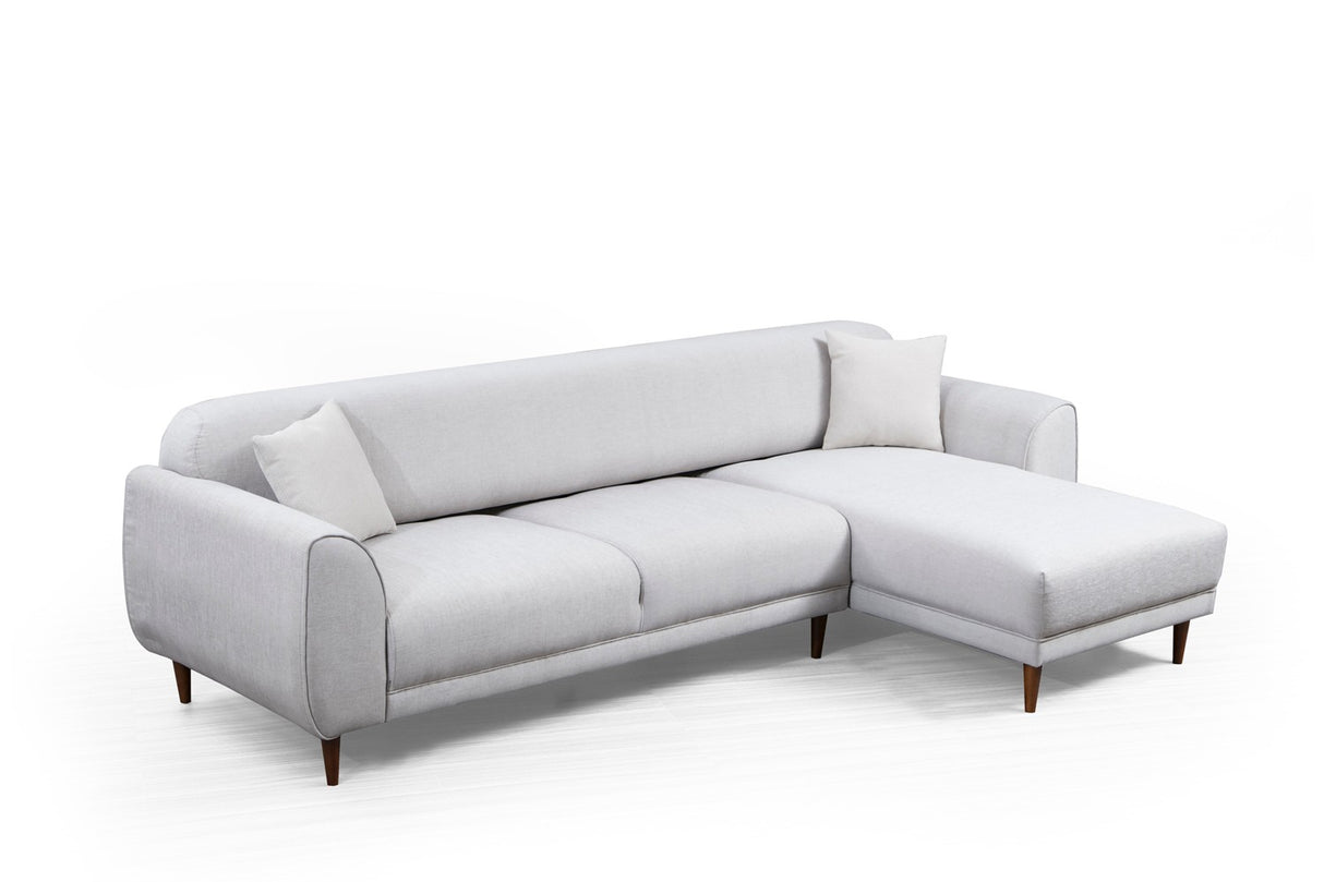 Ecksofa mit Schlaffunktion Rechtes Bild Beige