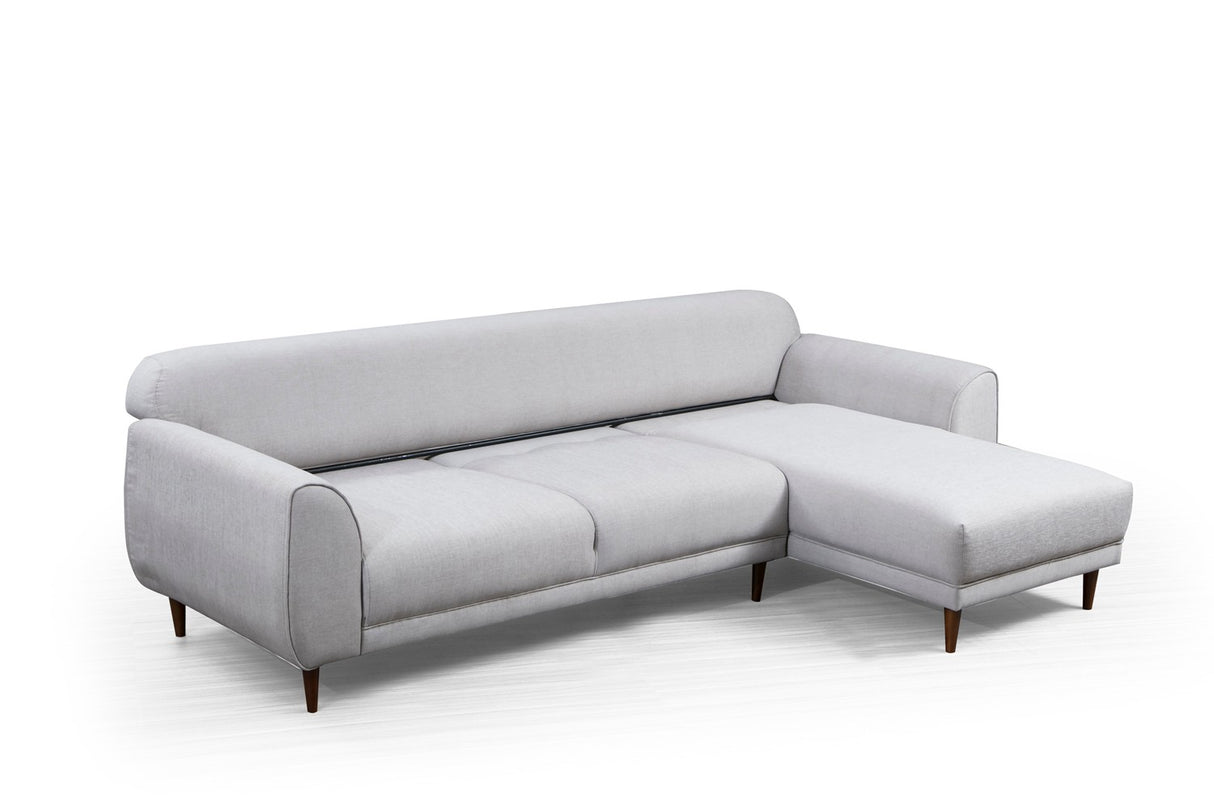 Ecksofa mit Schlaffunktion Rechtes Bild Beige