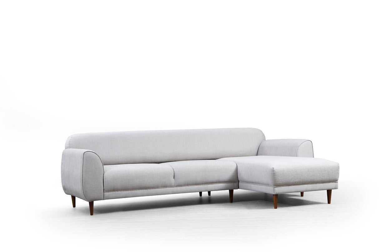 Ecksofa mit Schlaffunktion Rechtes Bild Beige