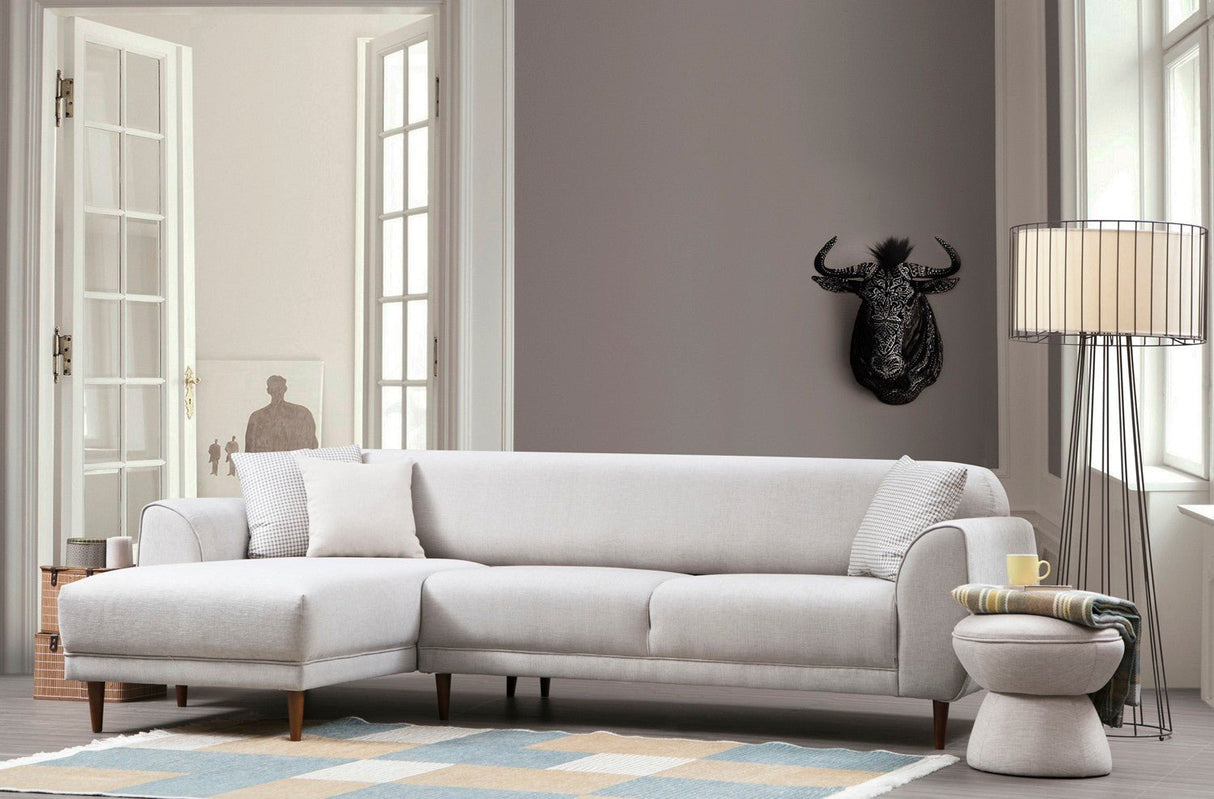 Ecksofa mit Schlaffunktion Linkes Bild Beige