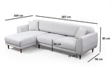 Ecksofa mit Schlaffunktion Linkes Bild Beige