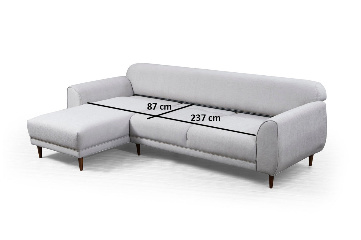 Ecksofa mit Schlaffunktion Linkes Bild Beige