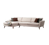 Ecksofa mit Schlaffunktion Links Mayorka Beige