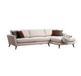 Ecksofa mit Schlaffunktion rechts Mayorka Beige Braun