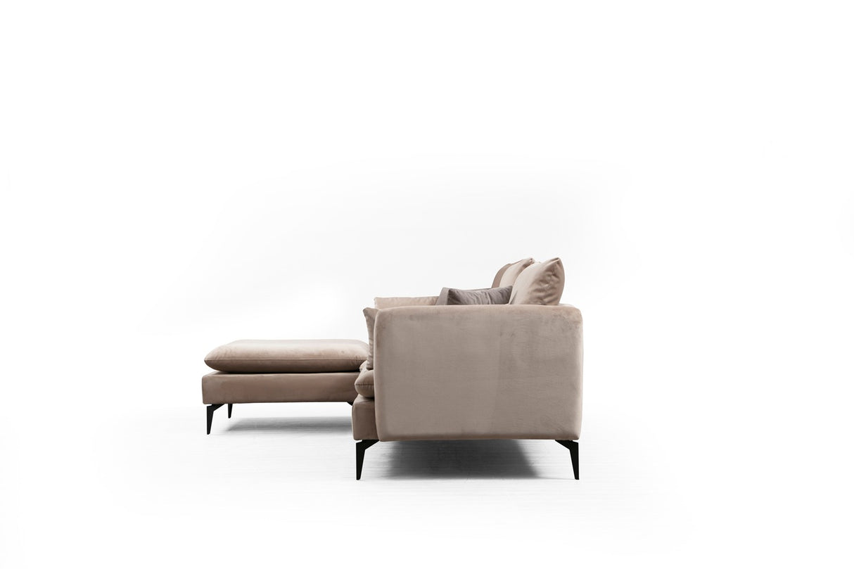 Ecksofa links Felix Beige