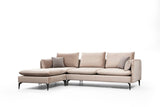 Ecksofa links Felix Beige