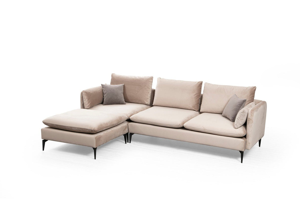 Ecksofa links Felix Beige