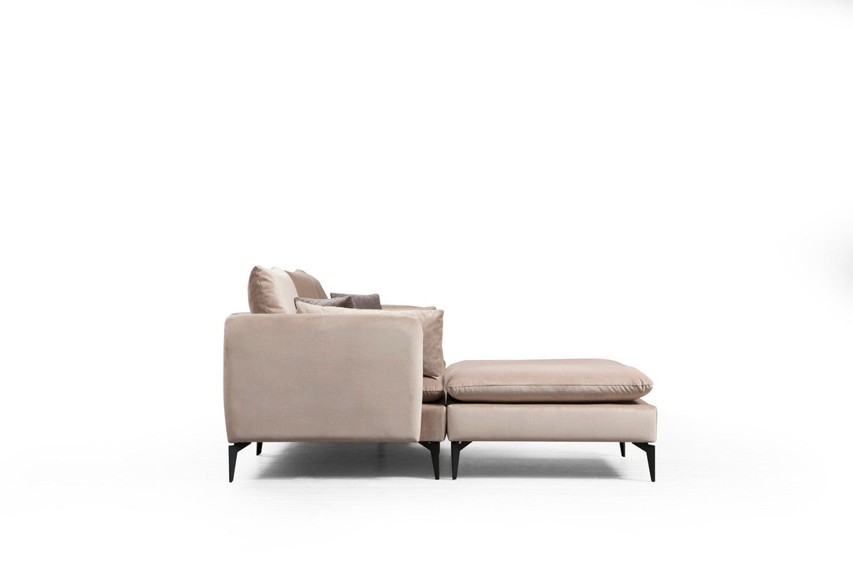 Ecksofa links Felix Beige