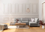 Rechtes Ecksofa Tulip Light Grey