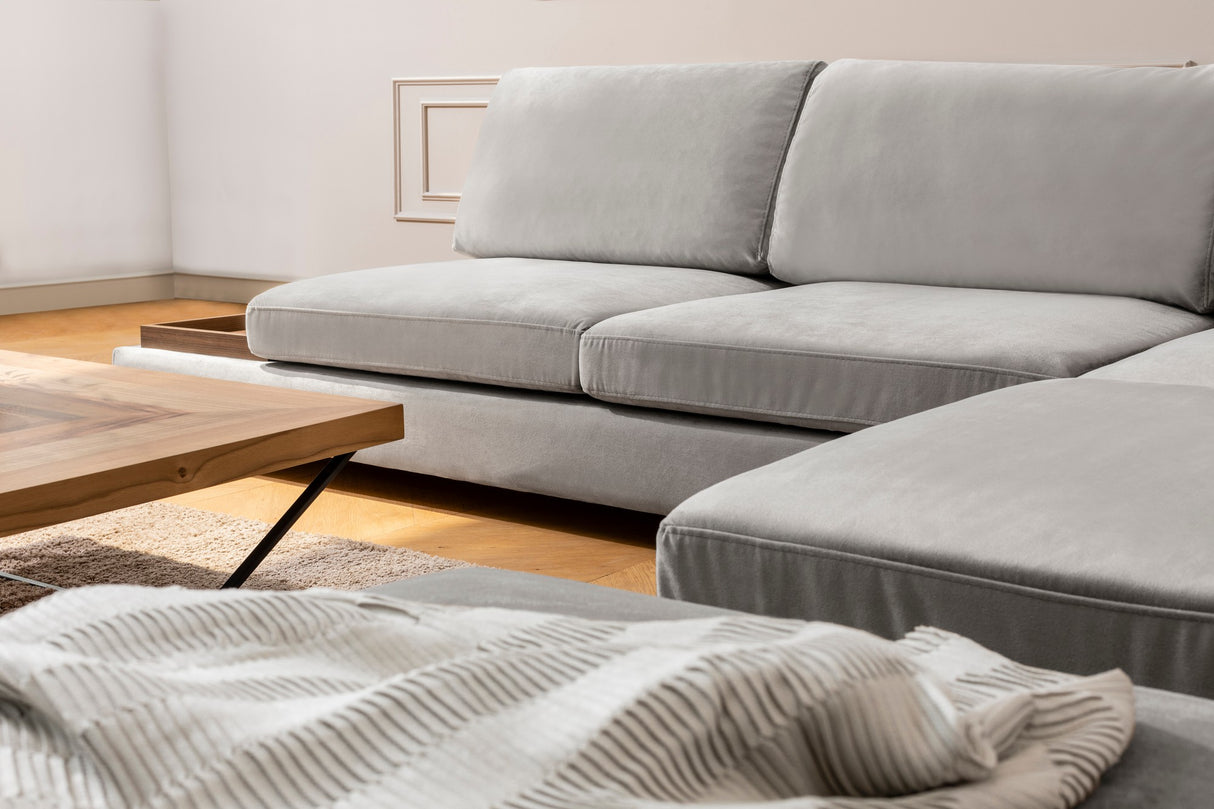 Rechtes Ecksofa Tulip Light Grey