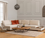 Ecksofa links Tulip Beige