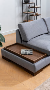 Rechtes Ecksofa Tulip Dark Grey